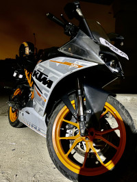 White And Orange KTM RC 390 R