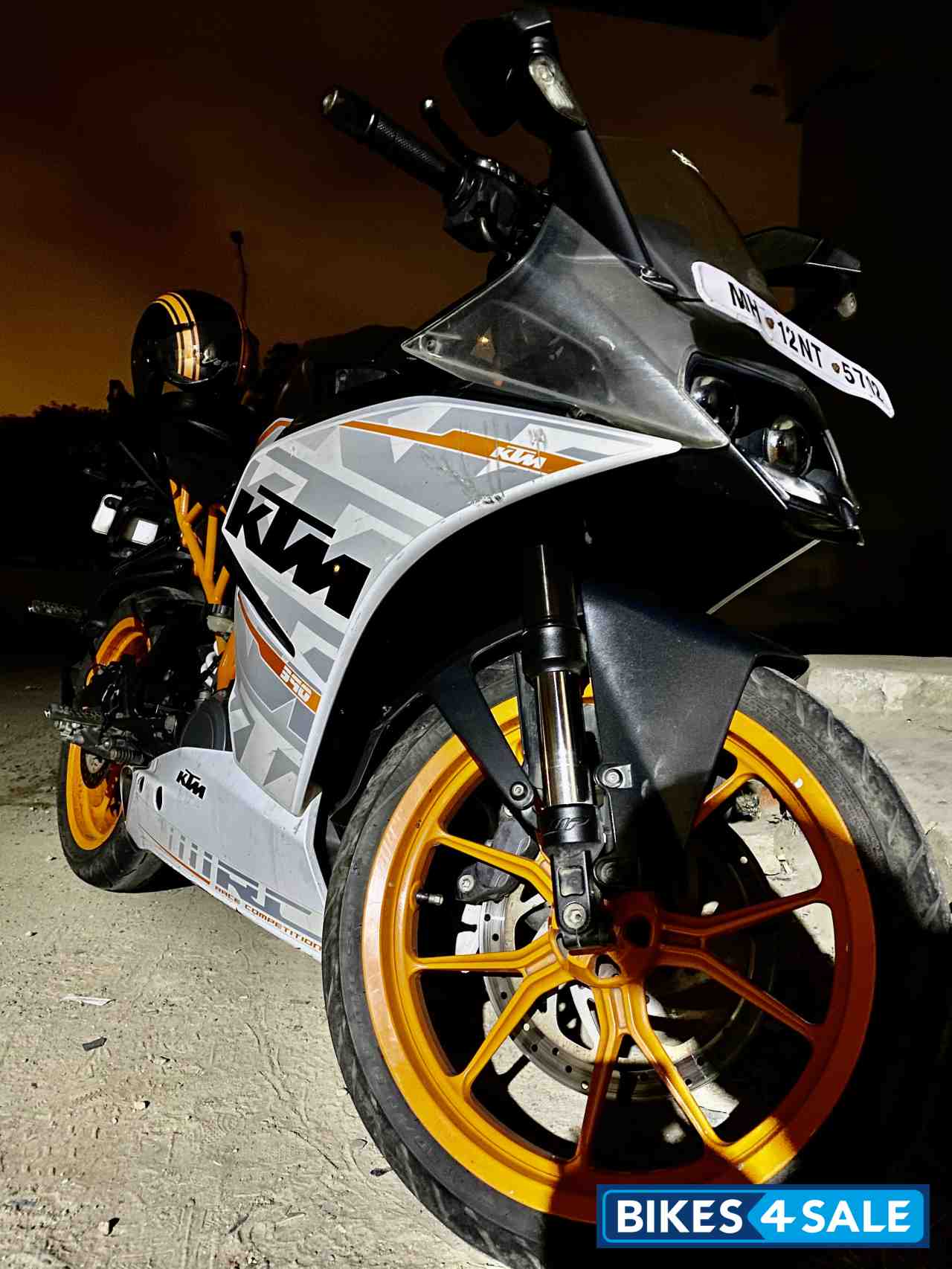 White And Orange KTM RC 390 R