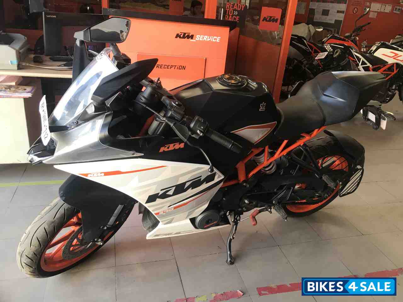 White And Orange KTM RC 390 R