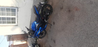 Blue Suzuki Gixxer SF