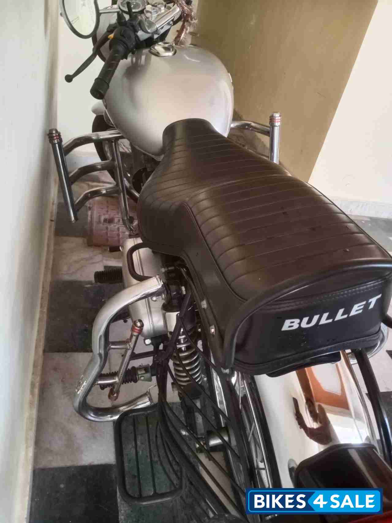 Silver Royal Enfield Bullet Electra