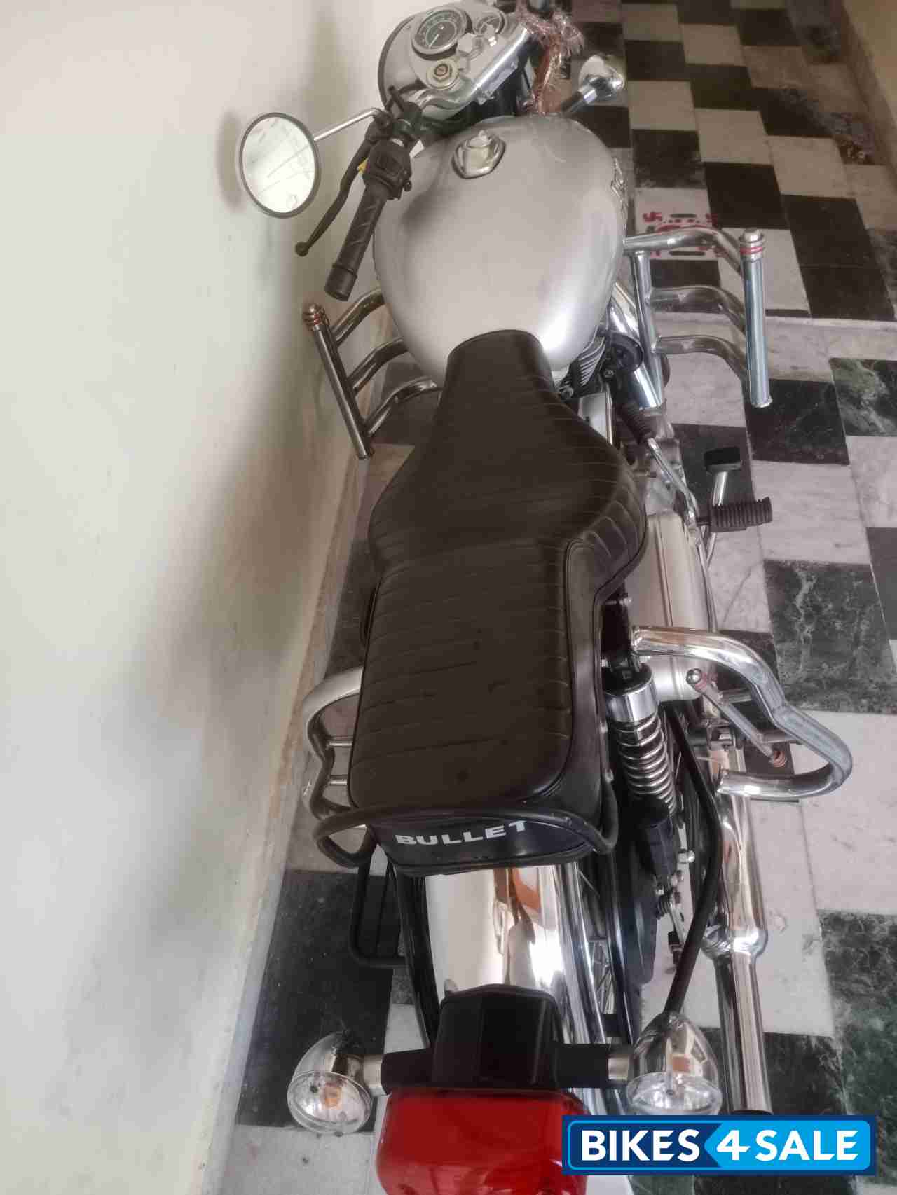 Silver Royal Enfield Bullet Electra