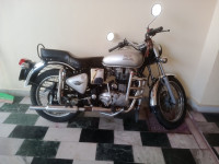 Silver Royal Enfield Bullet Electra