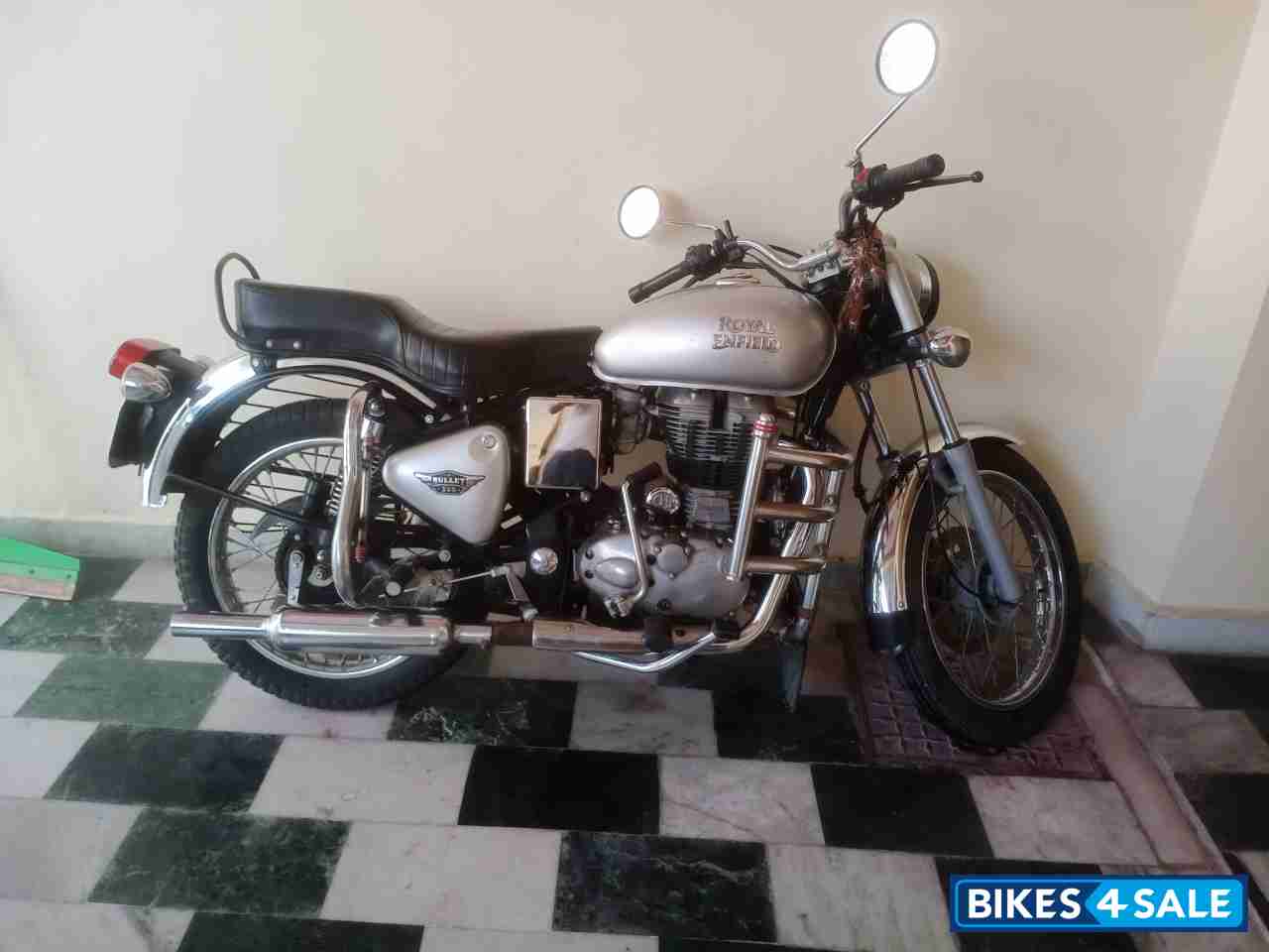 Silver Royal Enfield Bullet Electra
