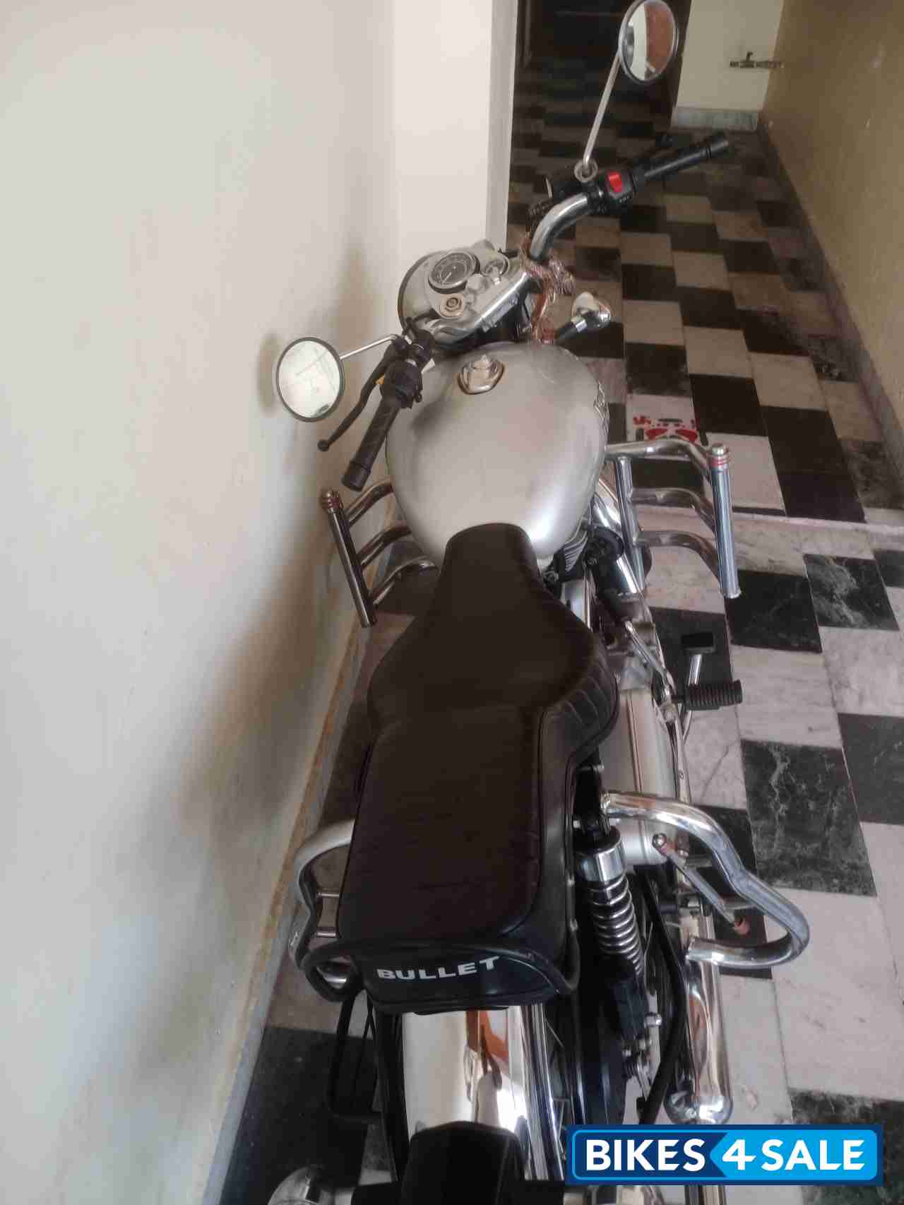 Silver Royal Enfield Bullet Electra