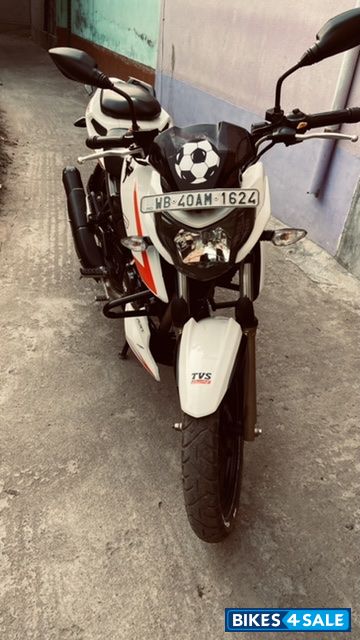 Red And White TVS Apache RTR 200 4V Race Edition 2.0