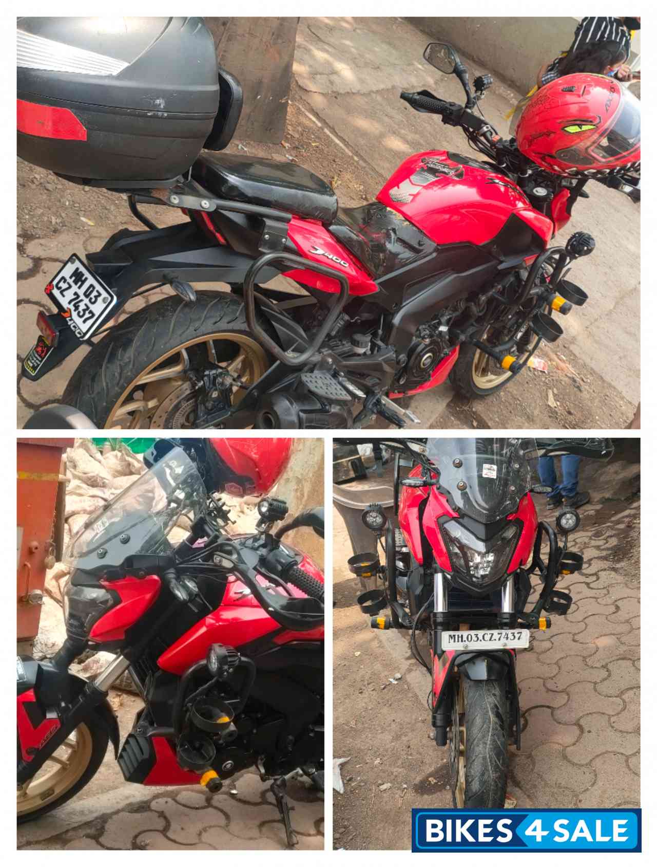 Canyon Red Bajaj Dominar 400
