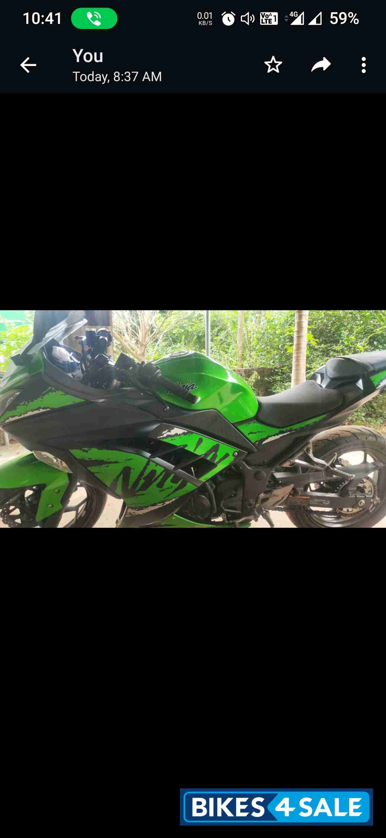 Green Kawasaki Ninja NINJA300ABS