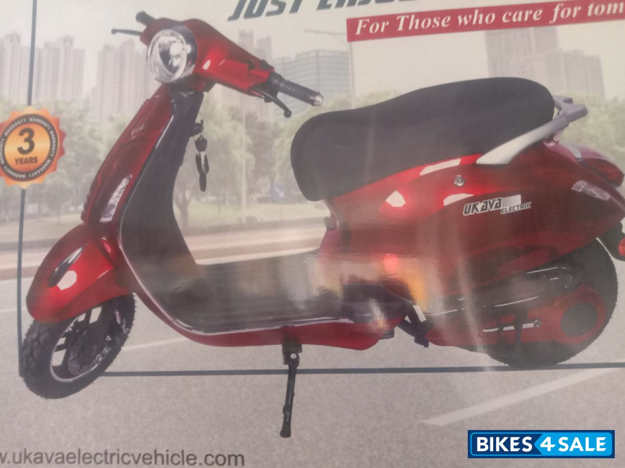 Grey, Black, White Ukava electric scooty