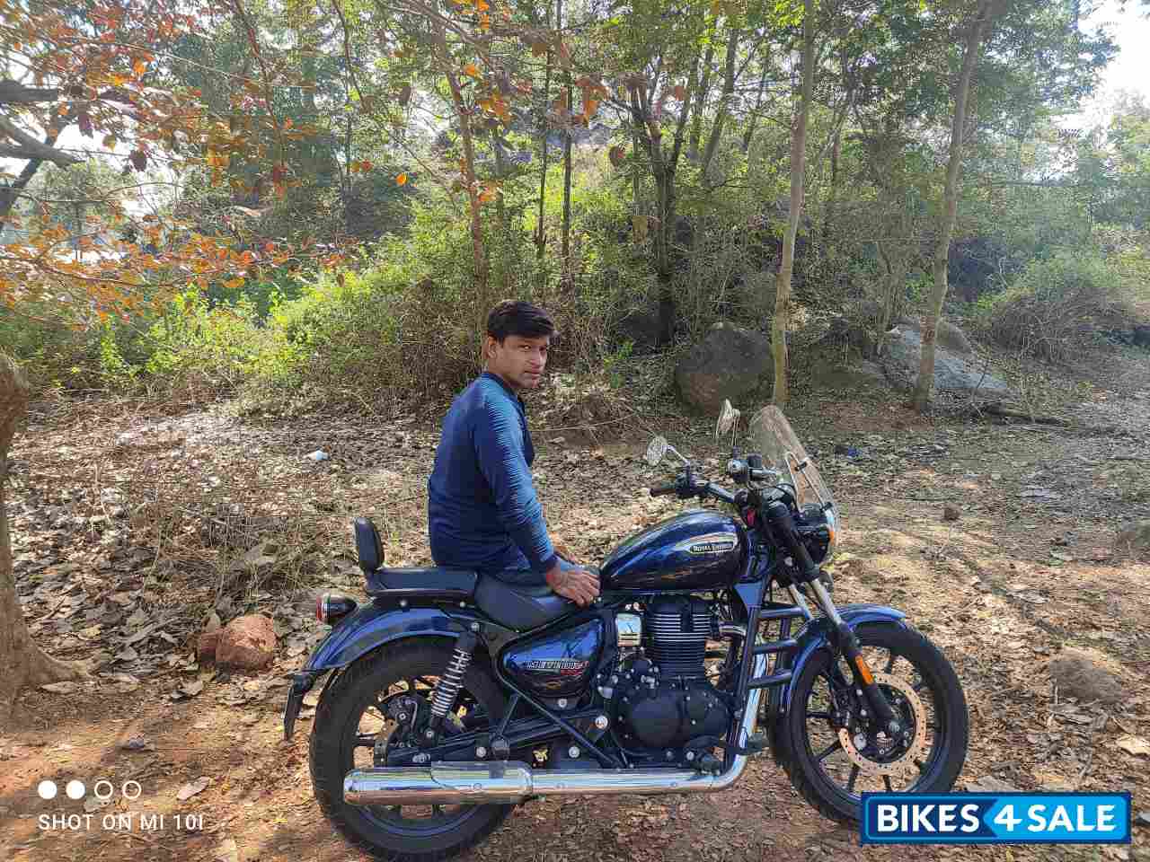 Blue Royal Enfield Meteor 350 Stellar