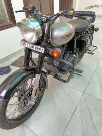 Mercury Silver Royal Enfield Classic 350 Single Channel BS6