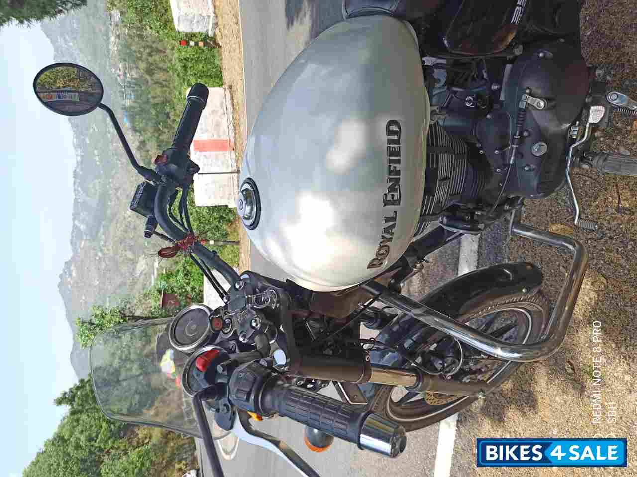 Whimsical White Royal Enfield Thunderbird X 350