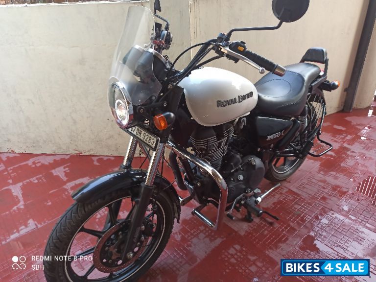 Whimsical White Royal Enfield Thunderbird X 350