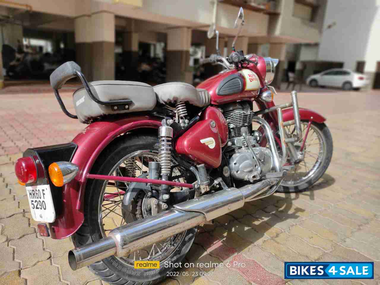 Maroon Royal Enfield Classic 350 BS VI