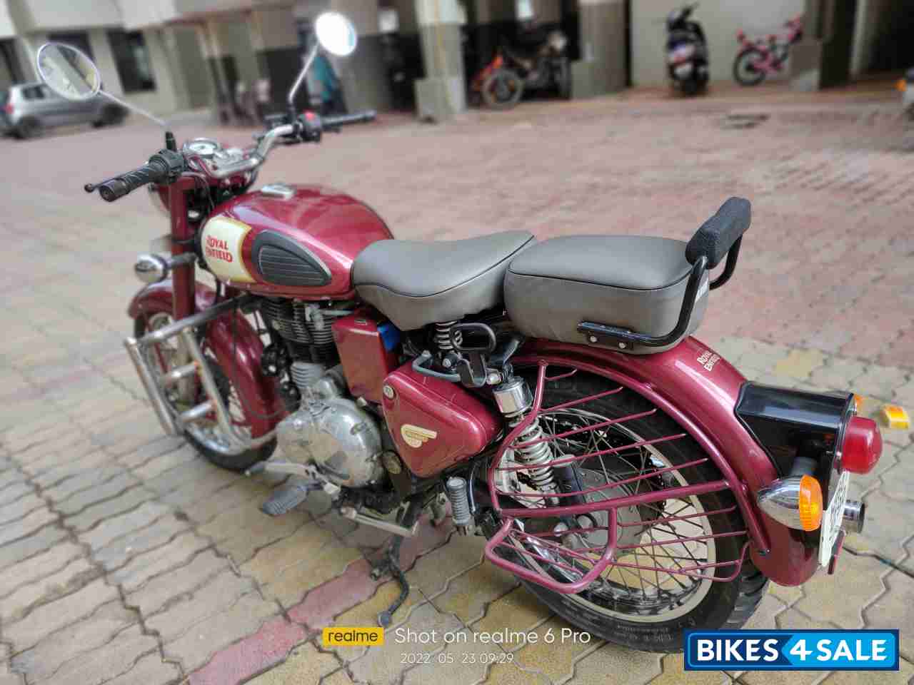 Maroon Royal Enfield Classic 350 BS VI