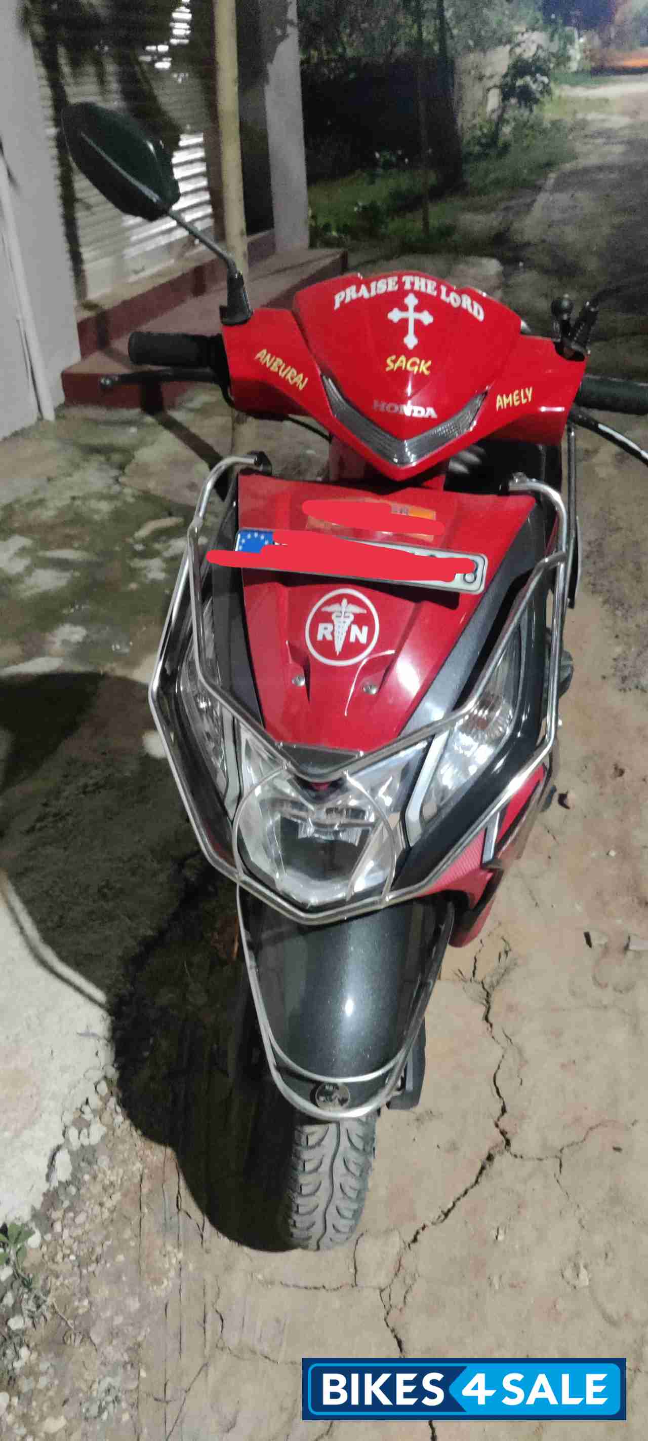 Red With Black Honda Dio