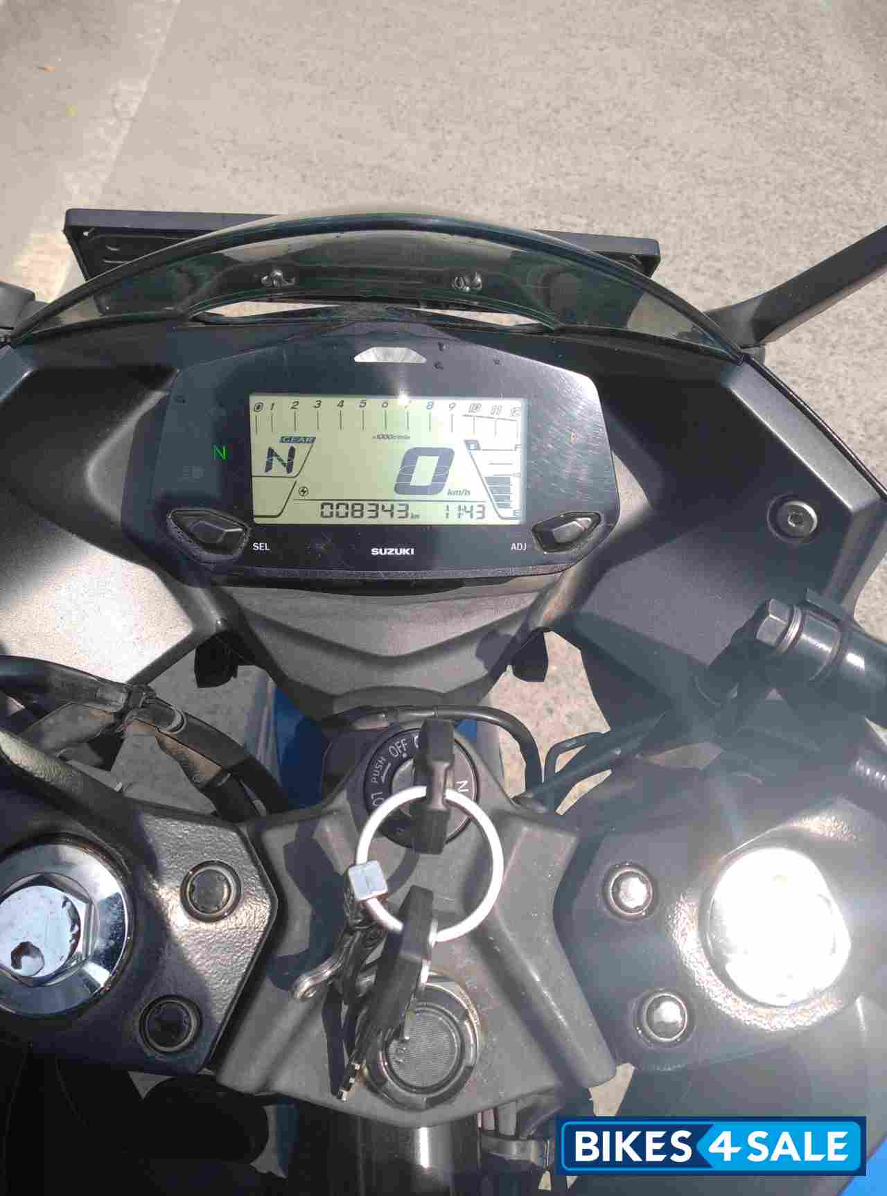 Blue Suzuki Gixxer SF BS6