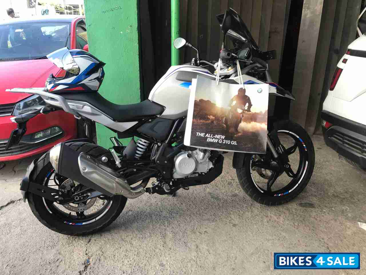 White & Blue BMW G 310 GS