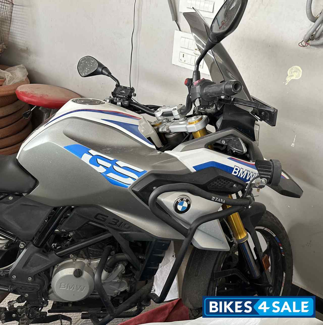 White & Blue BMW G 310 GS