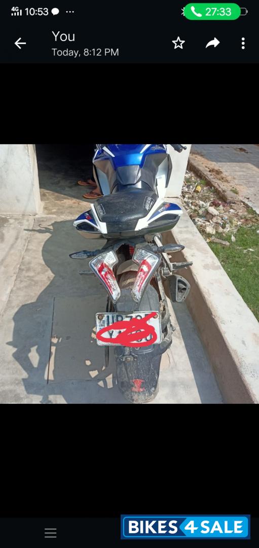 Blue And White Bajaj Pulsar RS 200 ABS