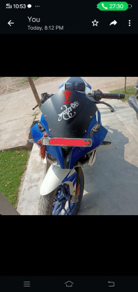 Blue And White Bajaj Pulsar RS 200 ABS