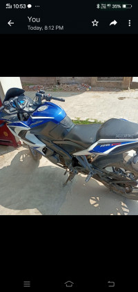 Blue And White Bajaj Pulsar RS 200 ABS
