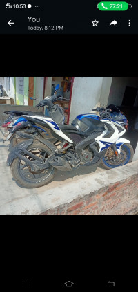 Blue And White Bajaj Pulsar RS 200 ABS