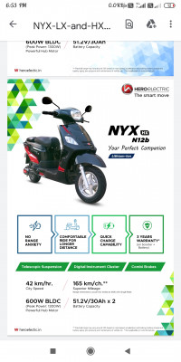Hero Electric NYX HX Dual Battery 2022 Model