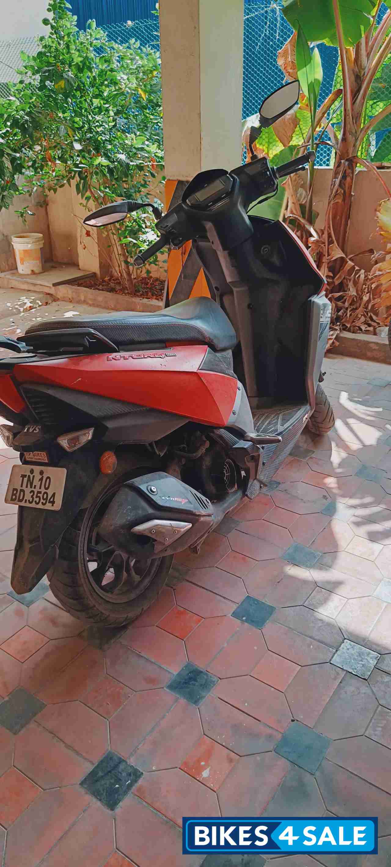 Red And Black Matt Finish TVS NTORQ 125