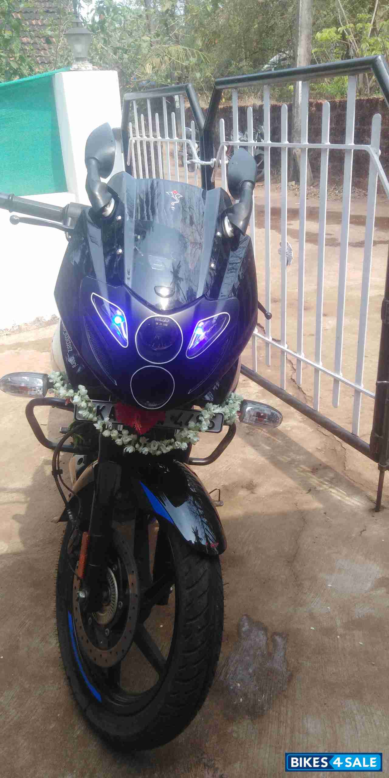 Black/blue Bajaj Pulsar 220F BS6