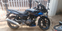 Black/blue Bajaj Pulsar 220F BS6