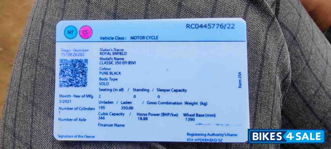 Pure Black Royal Enfield Classic 350 Single Channel BS6