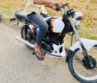 Modified White Yamaha RX 135