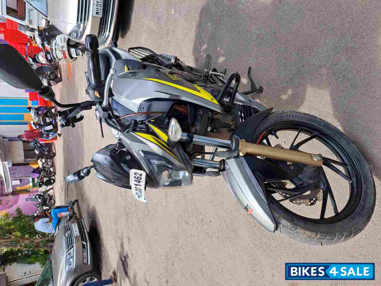 Matte Grey & Yellow TVS Apache RTR 200 4V