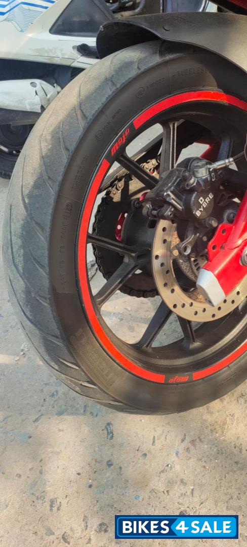 Black And Red Mahindra Mojo 300 ABS BS6