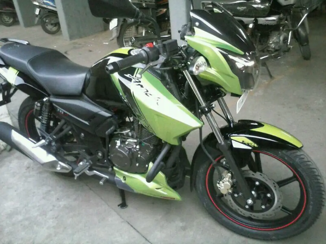 Black & Green TVS Apache RTR 160