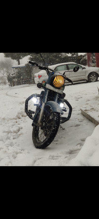 Blue And Mate Black Royal Enfield Classic Signals Airborne Blue