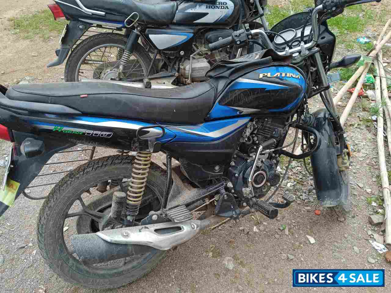 Blue Bajaj Platina 110 H-Gear BS6