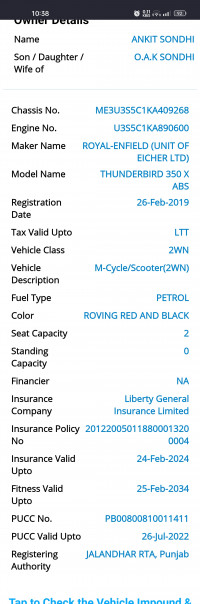 Red Royal Enfield Thunderbird X 350