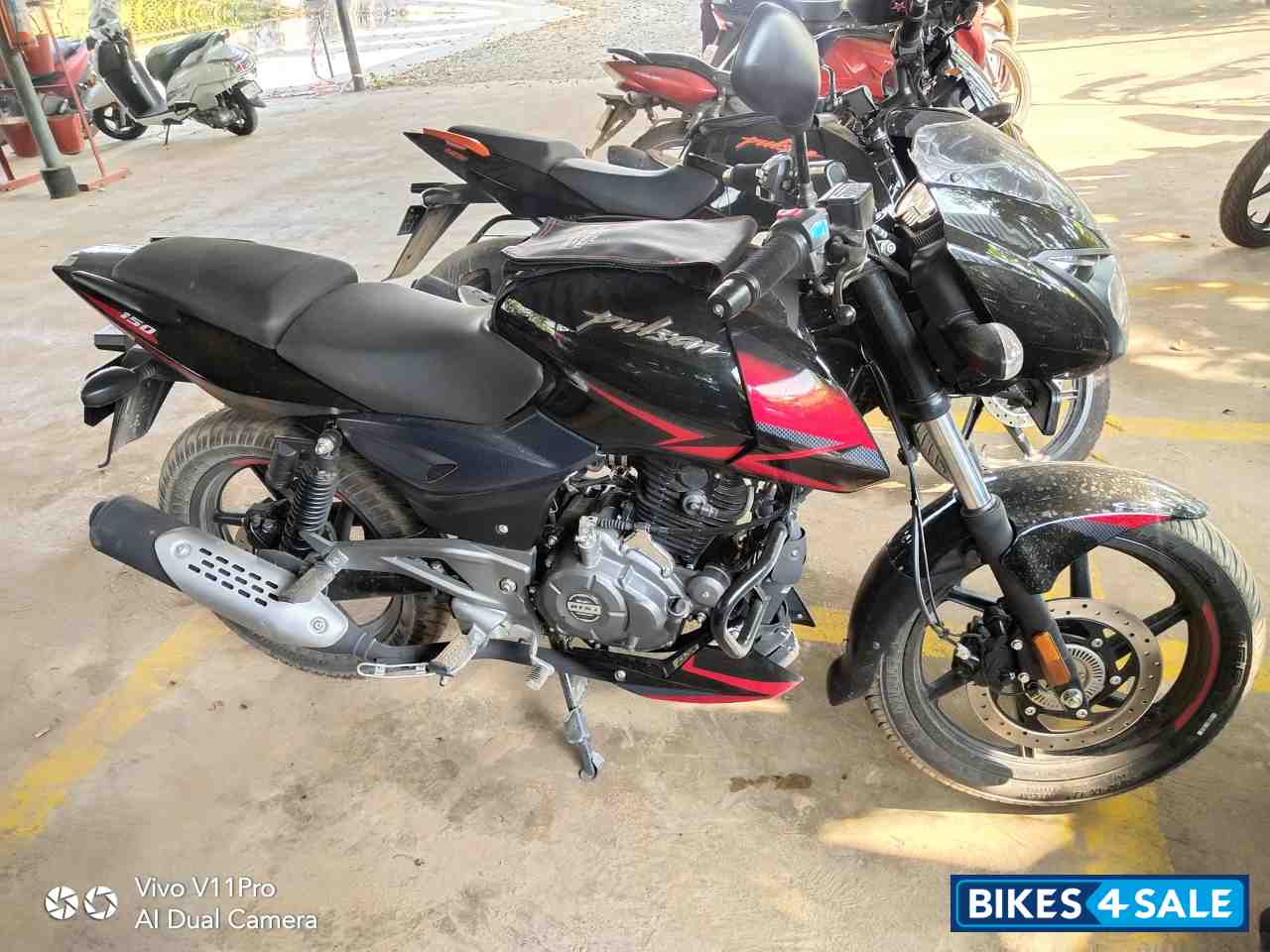 Red Black Bajaj Pulsar 150 Twin Disc BS6