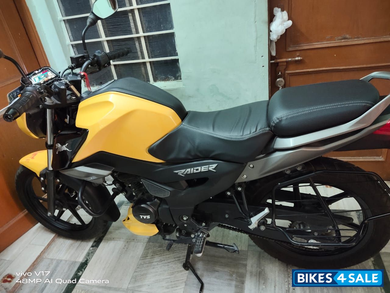 Yellow TVS Raider 125