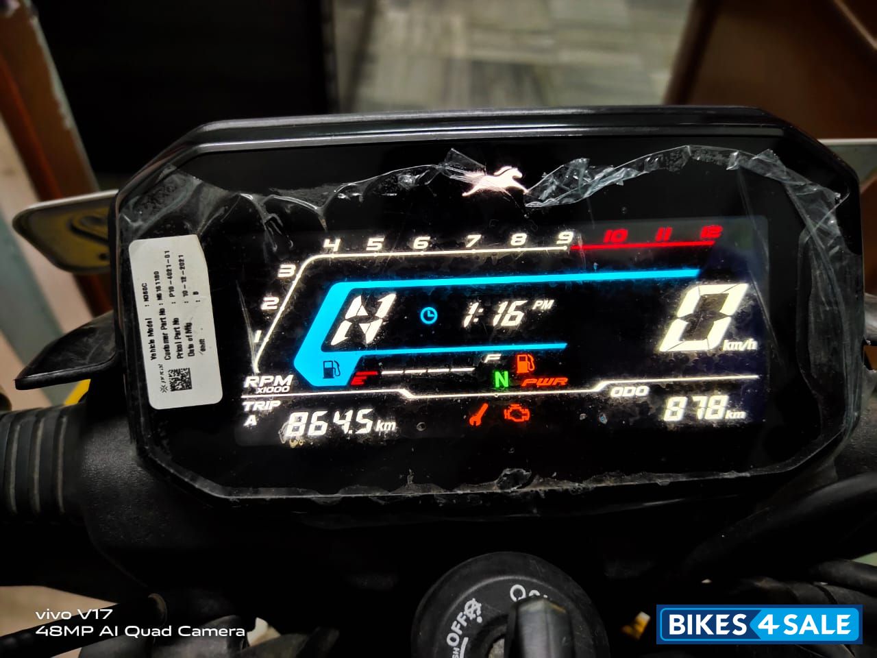 Yellow TVS Raider 125