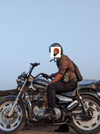 Black Silver Royal Enfield Thunderbird