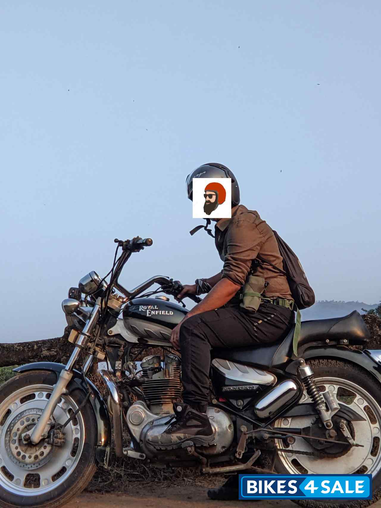 Black Silver Royal Enfield Thunderbird