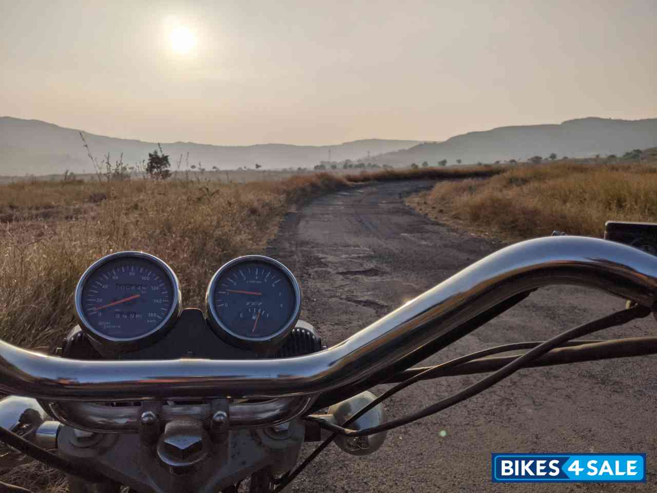 Black Silver Royal Enfield Thunderbird
