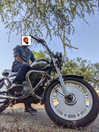 Black Silver Royal Enfield Thunderbird