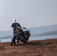 Black Silver Royal Enfield Thunderbird