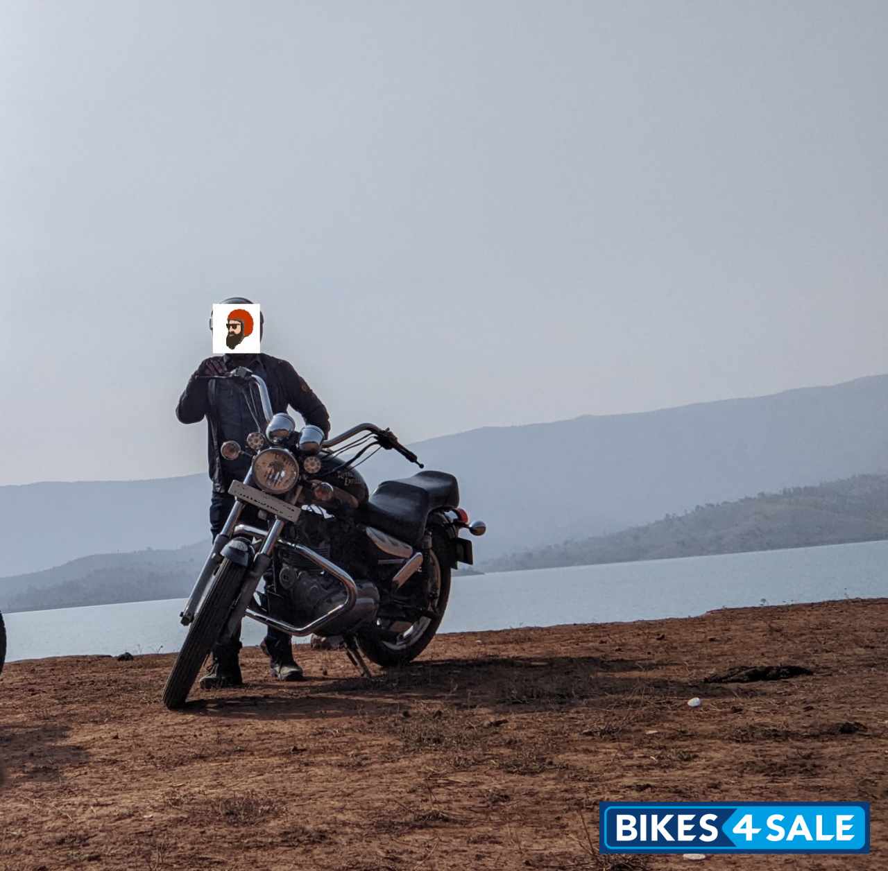 Black Silver Royal Enfield Thunderbird