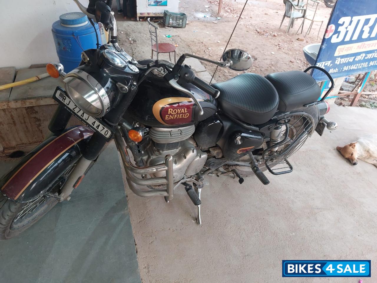 Halcyon Black Royal Enfield Classic 350 Dual Channel BS6