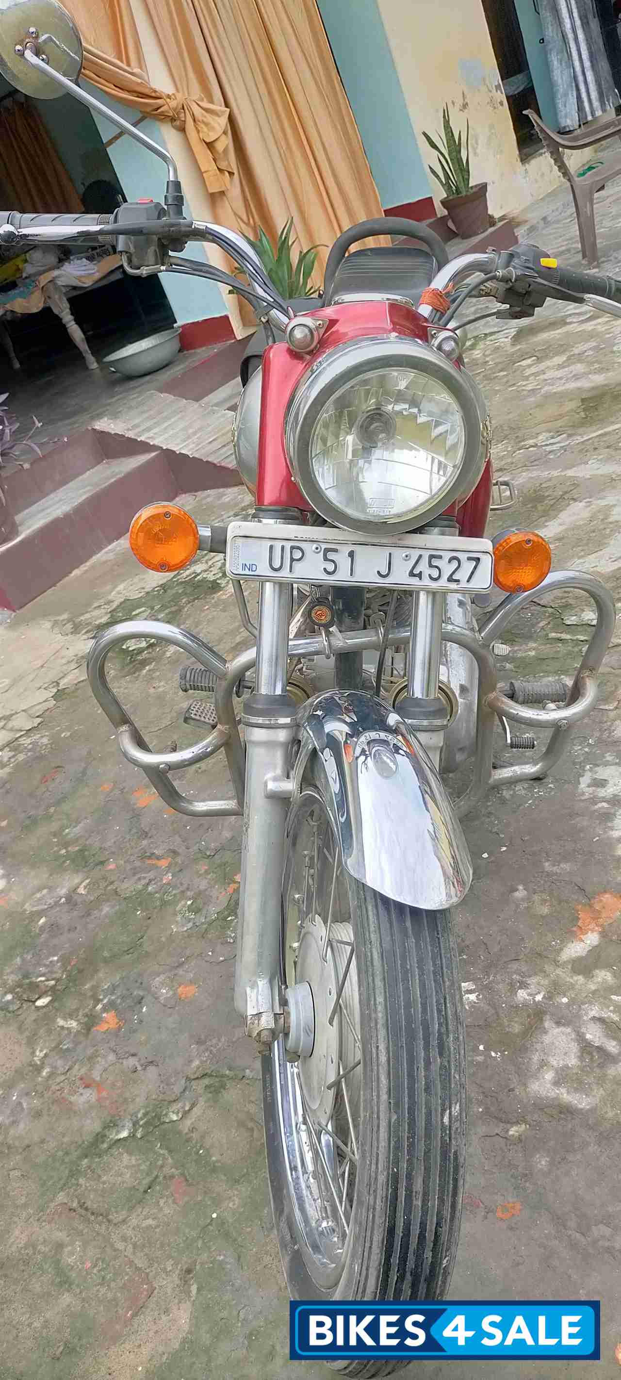Red And Silver Royal Enfield Bullet Electra 5S